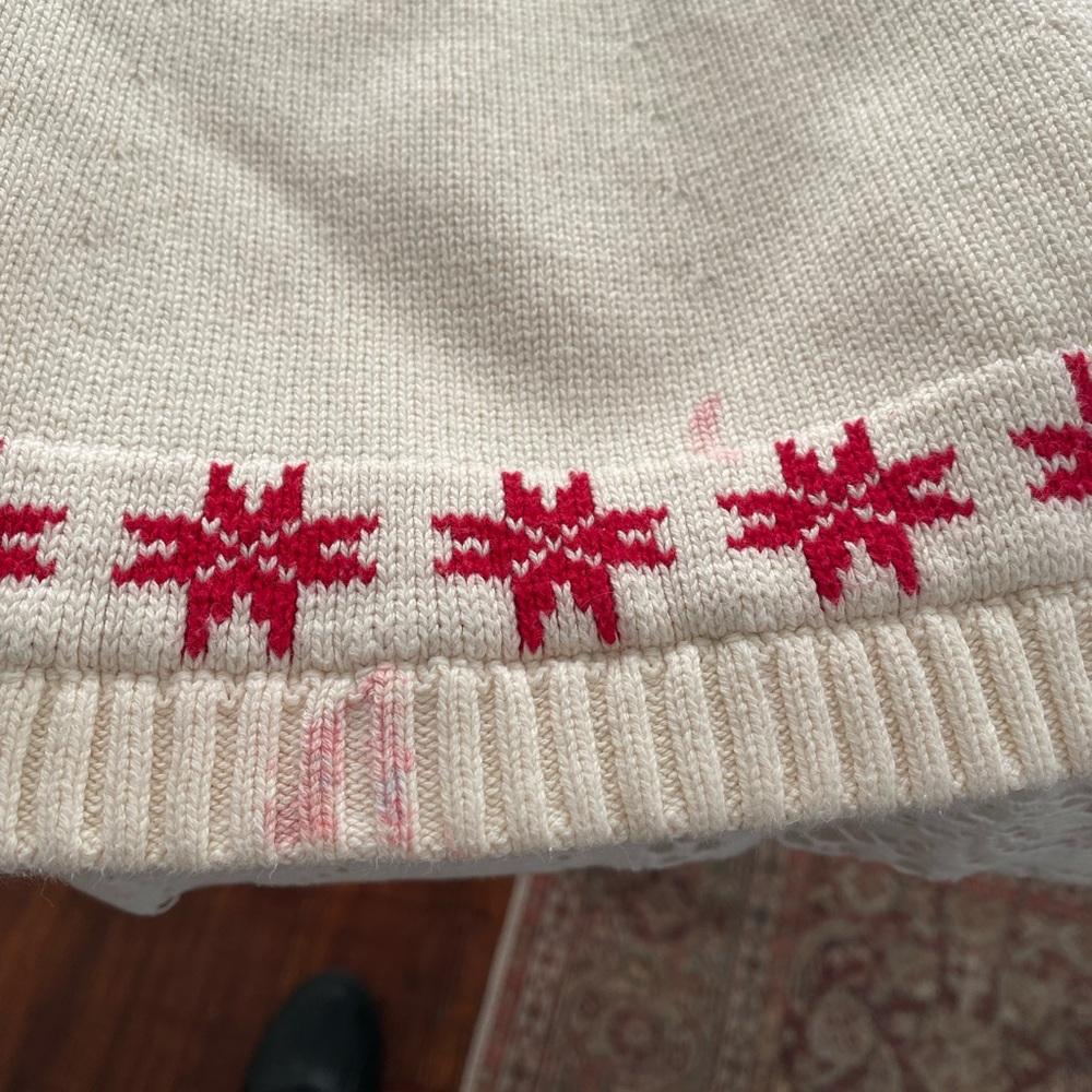 Hannah Anderson long sleeve holiday sweater dress cotton US 4 see condition - Picture 7 of 7